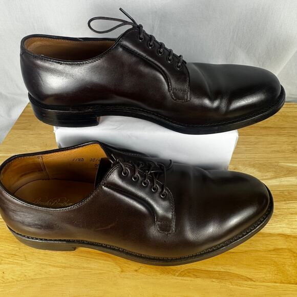 Brooks Brothers Vintage Plain Toe Blucher Mens 11.5 D Lace Up Cordovan Brown main image 9